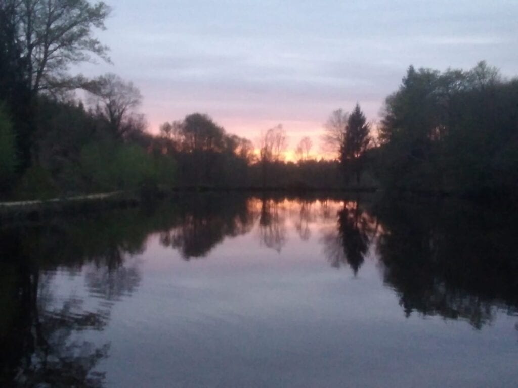 Sunset from Island swim