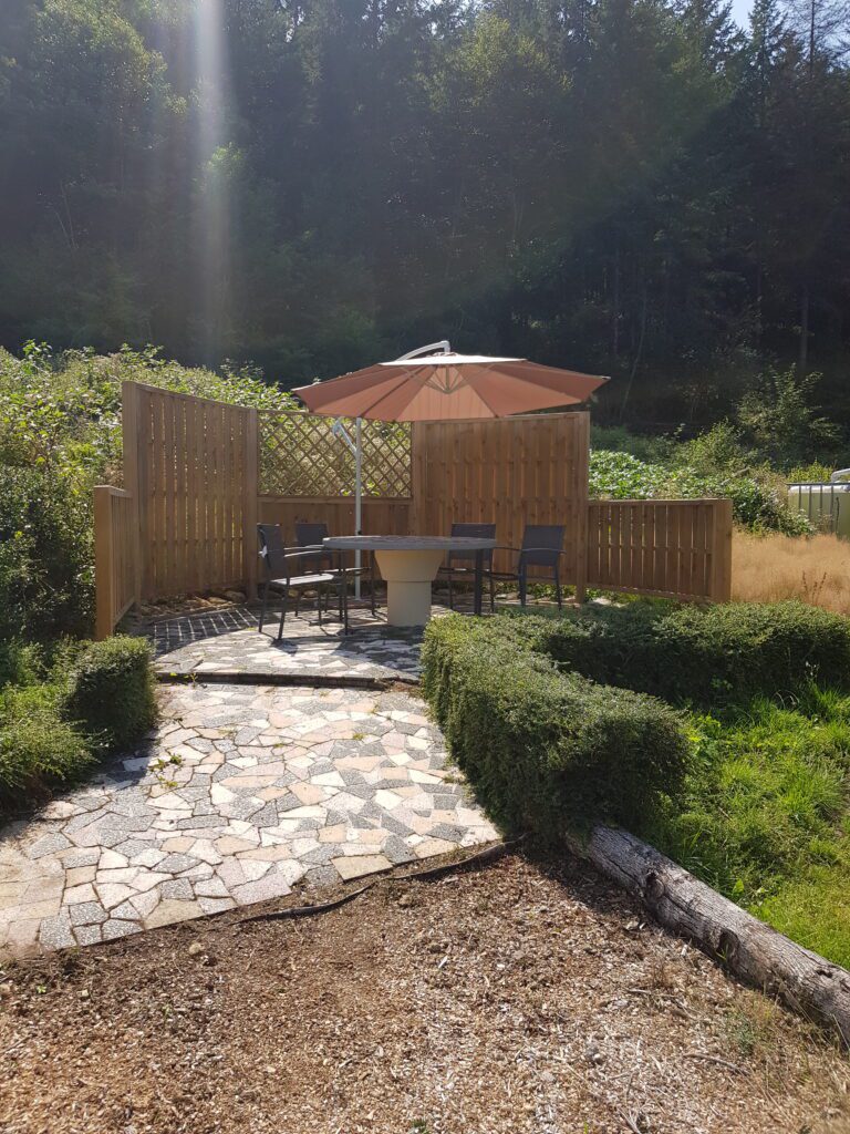 Outside dining area