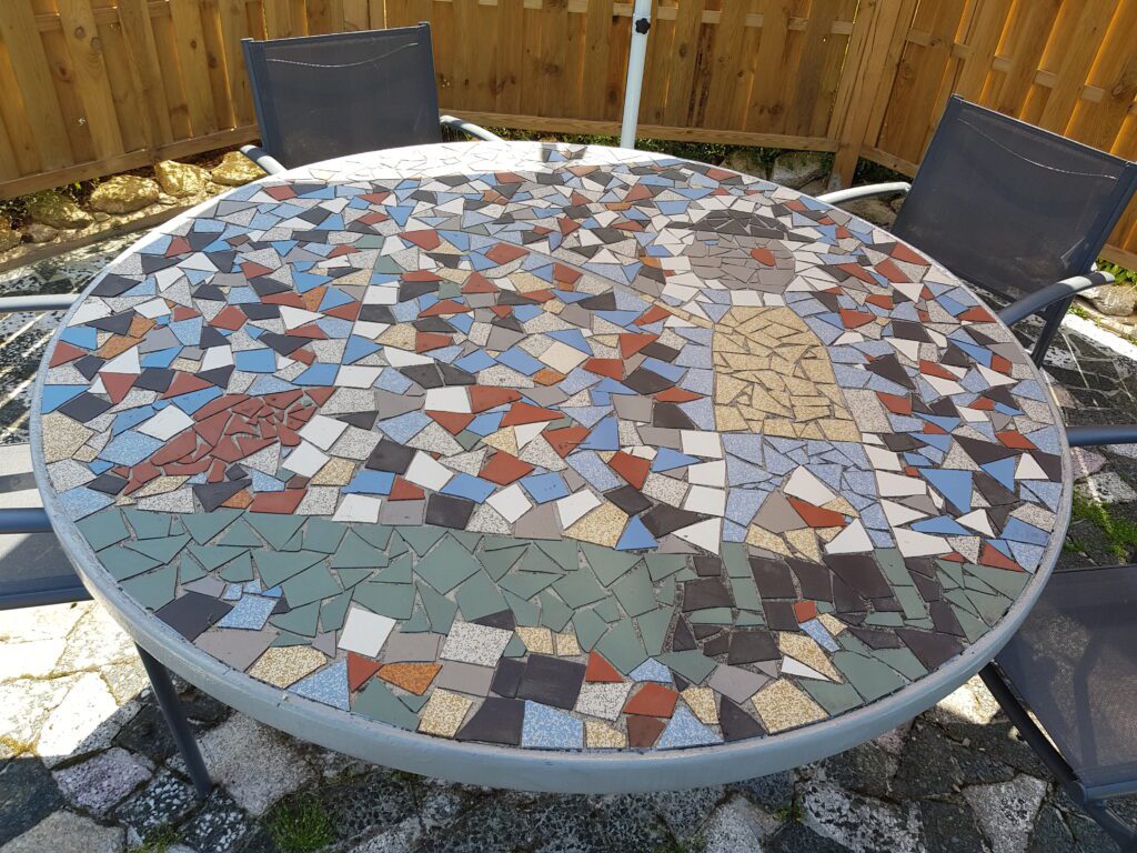 Hidden gem mosaic table 