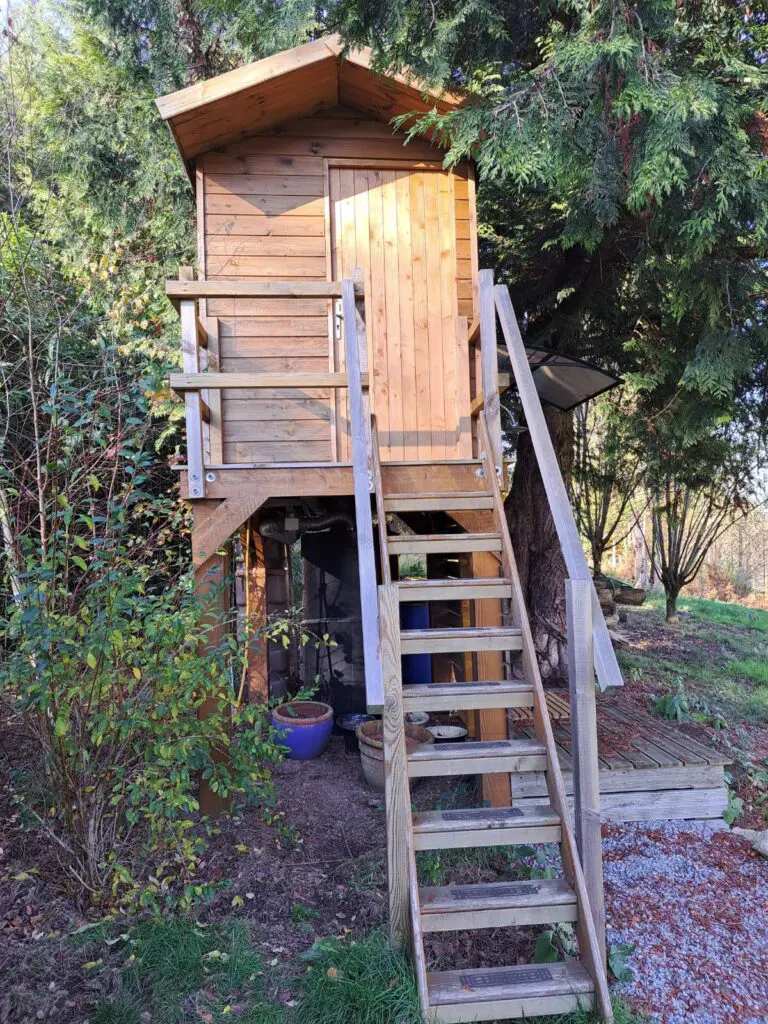 Toilet in a tree